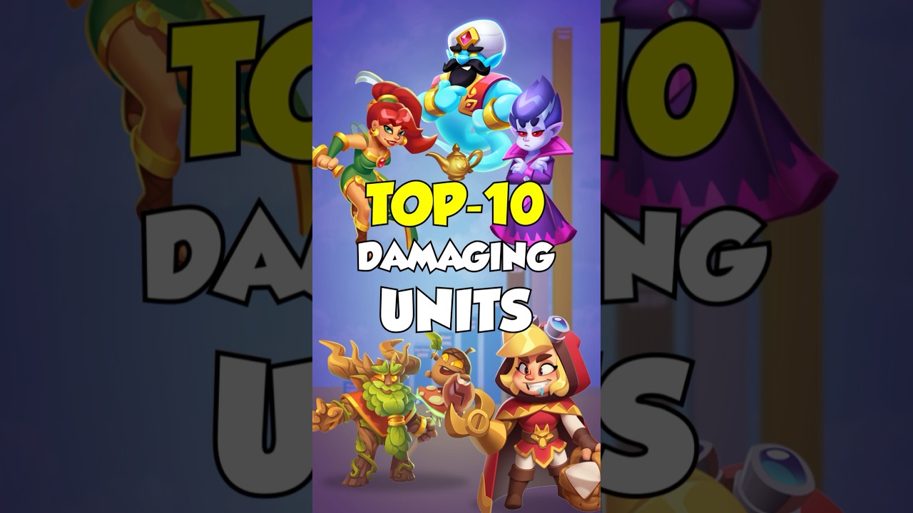 Top 10 Units with the most damage per hit! This is the base damage for level 15 and max rank 🏆