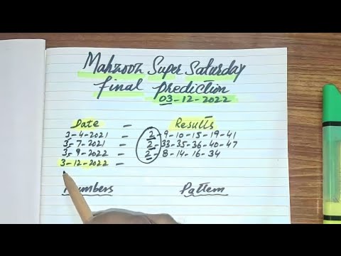 Final Prediction of Mahzooz Draw 3 Dec 2022
