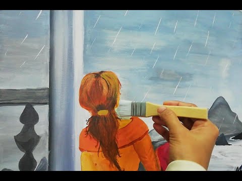 A Girl Who Enjoys The Beauty Of Nature | Acrylic Painting of A Beautiful Girl|1K Mode |Gift Unboxing