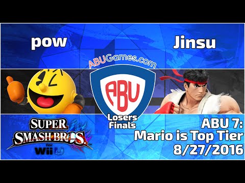 ABU Monthly 7: pow (Pacman) vs. Jinsu (Ryu) - Smash 4 Singles Losers Finals