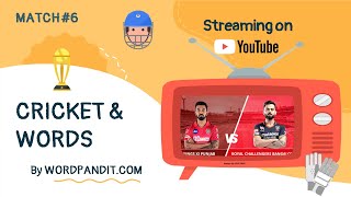 IPL2020 Match-6 | KXIP vs RCB | Kings XI Punjab vs Royal Challengers Bangalore [Learn Words with WP]