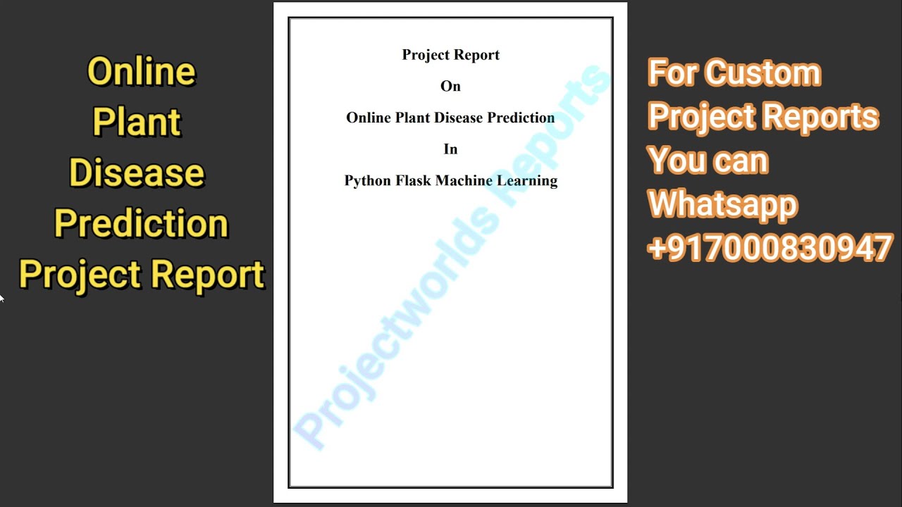 Online Plant Disease Prediction Python Machine Learning Project Report