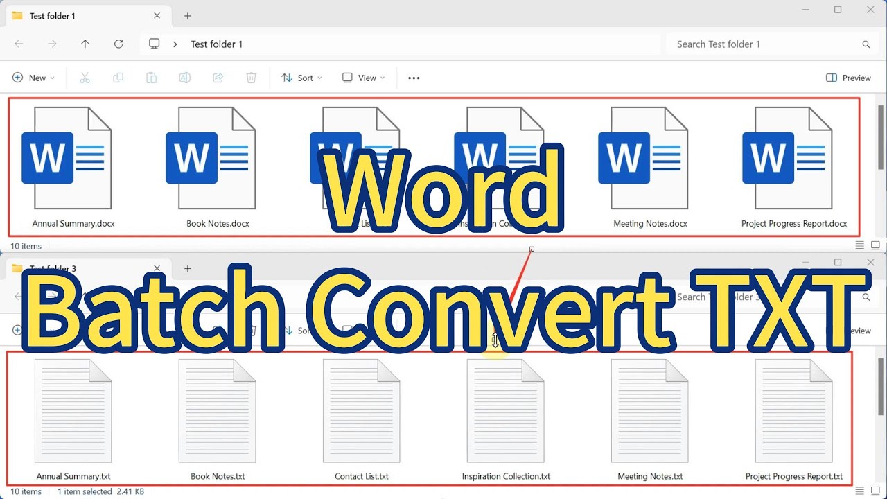 Batch convert multiple Word files to TXT plain tex