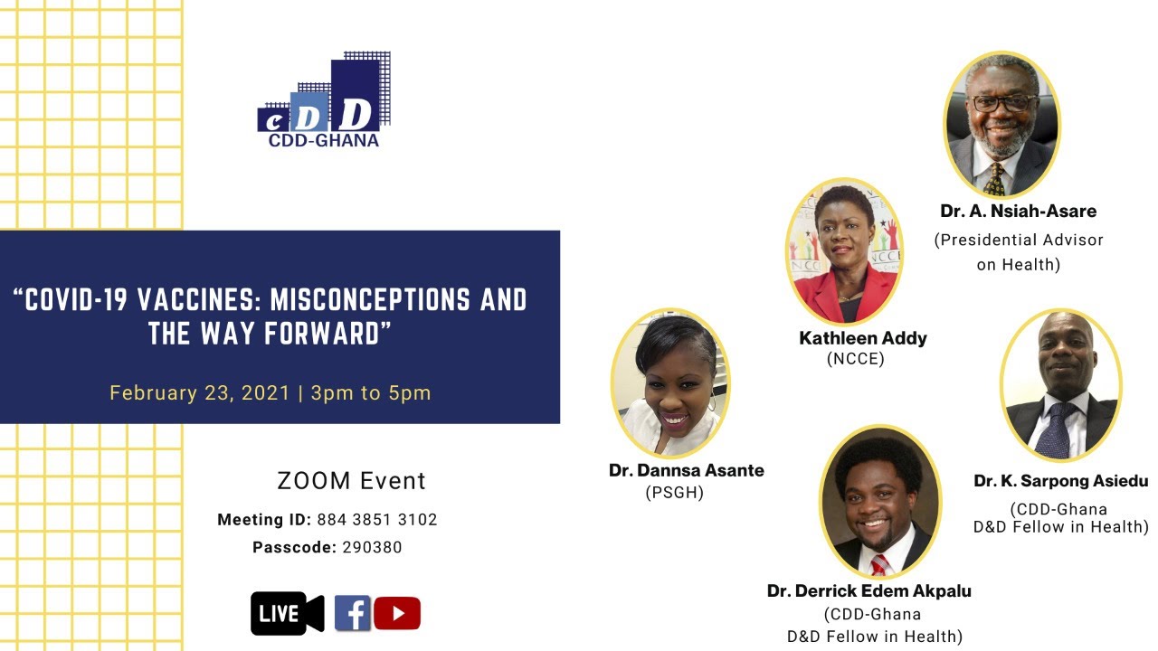 CDD-Ghana's virtual Roundtable Discussion on: Covid-19 Vaccines: Misconceptions and the Way Forward