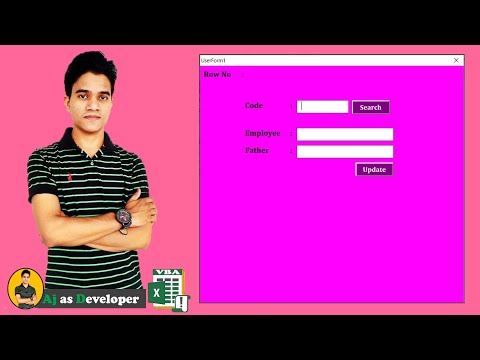 How to Update or Edit Data in Excel VBA User form | Update Button|