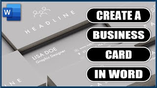 Create a Business Card in Word | Microsoft Word Tutorial