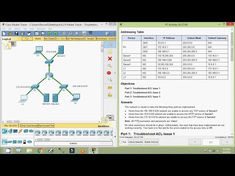 4.4.2.9 Packet Tracer - Troubleshooting IPv4 ACLs