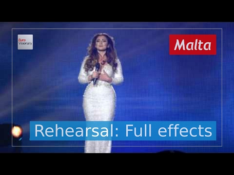 Claudia Faniello - Breathlessly - Malta - Second Rehearsal - Eurovision Song Contest 2017 (4K)