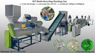 Cost Effective PET Bottle Washing Line For Cold Washing Recycling Waste PET bottles to Flakes