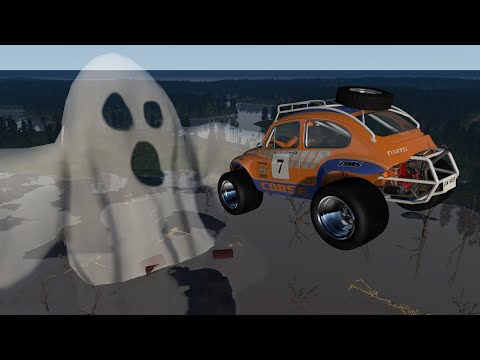 Ghost in Wood | The Creepy Night Cars Crashing Through Giant Ghost - BeamNG Drive Horror Compilation