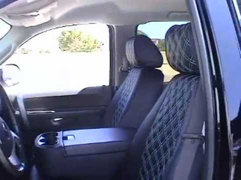 Clazzio Custom Seat Cover "Baby-Blue Diamond Quilt W Stitching" for Pick-up Truck