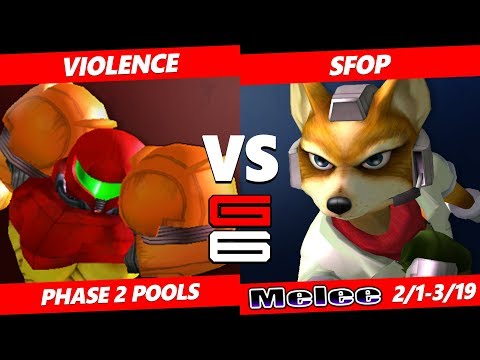 Genesis 6 SSBM - Violence (Samus) VS SFOP (Fox) Smash Melee R2 Pools