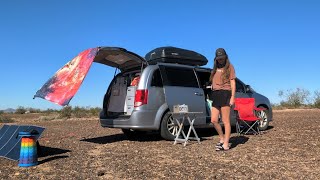From Stealth Camping in a Parking Lot to Boondocking in Quartzsite! | Solo Female Van Life Adventure