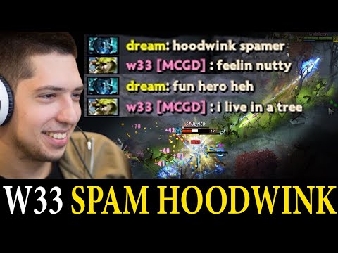 W33 Feeling nutty with HERO SPAM |  Hoodwink Gameplay | Dota 2 Pro Players Clips