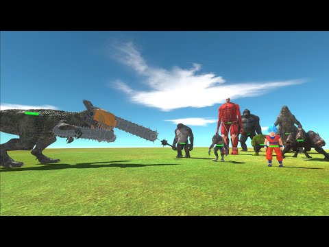 Workshop Chainsaw T-rex Vs Godzilla Mod Unit  - Animal Revolt Battle Simulator