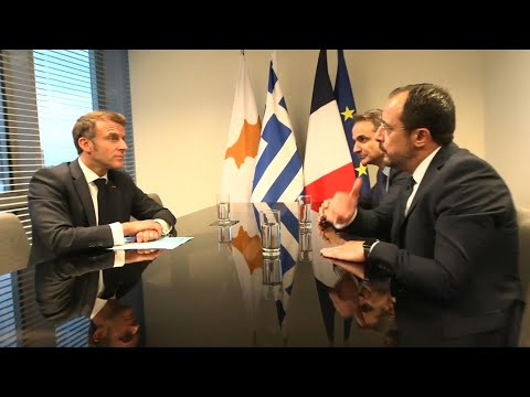French President Macron meets with Cyprus counterpart, Greek Prime Minister at UN headquarters | AFP