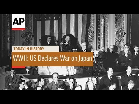 WWII: U.S. Declares War on Japan - 1941 | Today in History | 8 Dec 16