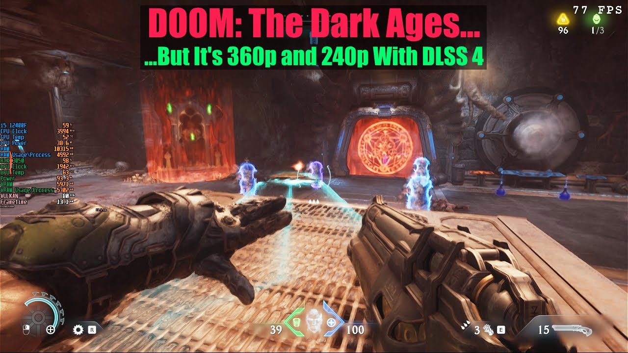 Doom The Dark Ages at 240p with DLSS 4... - YouTube