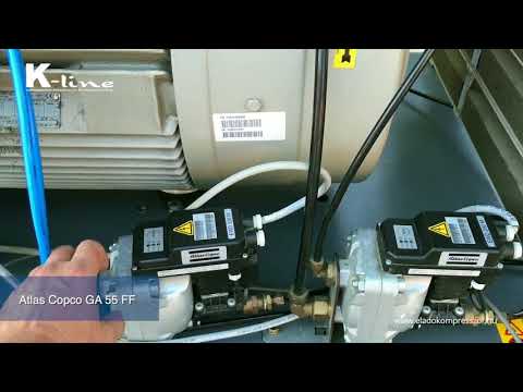 Atlas Copco GA 55 FF kompresszor működés közben a K-line  telephelyén