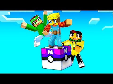 MINECRAFT PIXELMON BUT ON A SINGLE MASTERBALL BLOCK