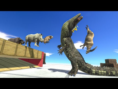 Mammals Neighbors Attack King Purussaurus - Animal Revolt Battle Simulator