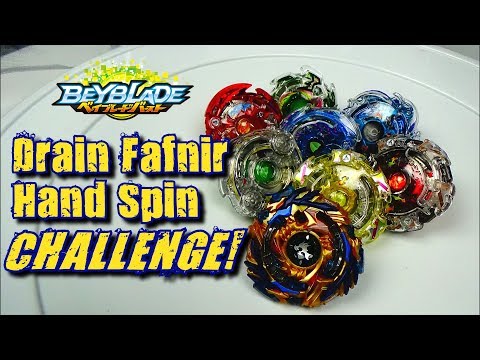 Drain Fafnir .8.N HAND SPIN CHALLENGE!! Versus Top Tier Stamina/Defense Combos - Beyblade Burst