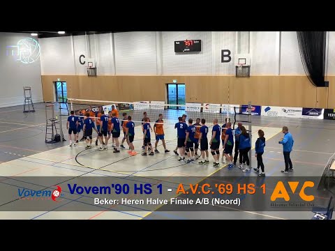 Volleybal Heren Beker 1/2 Finale A/B: Vovem'90 H1 - A.V.C.'69 H1 [22-04-2024]