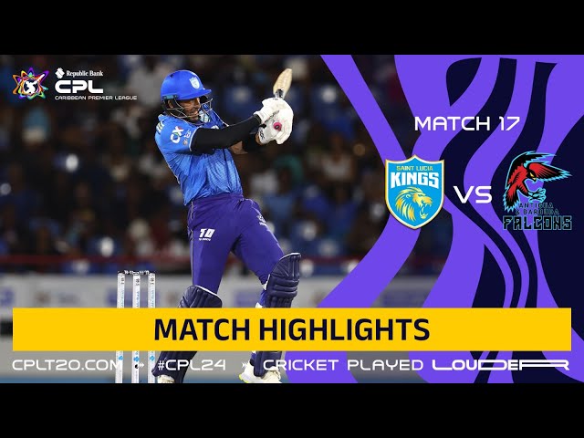 Highlights | St Lucia Kings vs. Antigua & Barbuda Falcons | CPL 2024