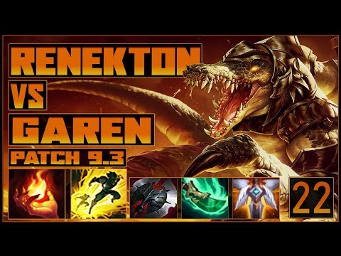 Renekton Vs Garen | Gameplay Commentary #22 [Patch 9.3]