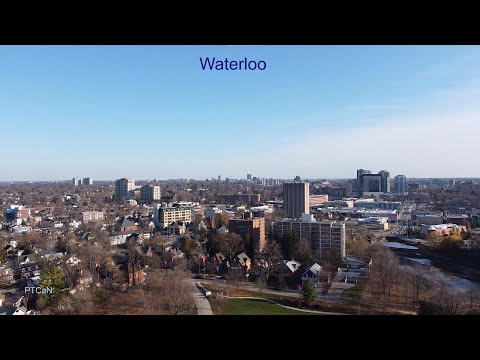 Waterloo Region (Ontario, Canada) Cambridge Kitchener Waterloo City Drone Aerial View 2020