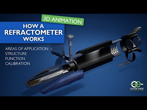 How a refractometer works - 3D ANIMATION structure, function, areas of application, calibration