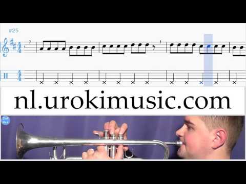 Trompet Leren Spelen Sam Smith Stay With Me Trompetles Deel#1 Studie Klasse Muzieknoten Bladmuziek