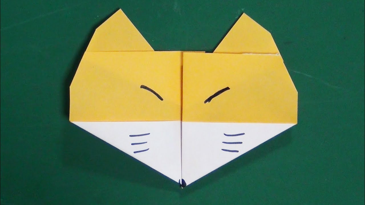 折り紙「きつね」折り方　How to fold origami "fox"