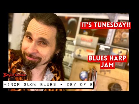 How To Not Suck at Minor Blues Harmonica - Key of E - Minor Slow Blues Harp - Tunesday 54