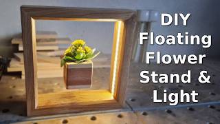 You Haven't Seen A Plant Stand Like This Before! DIY Floating Plant Stand & Light