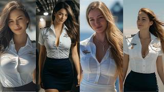 Cinematic Beauty in Uniform | Elegance on Deck