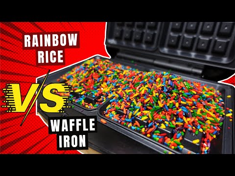 EXPERIMENT RAINBOW RICE VS WAFFLE IRON