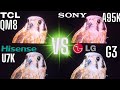 TCL QM8 VS LG G3 VS SONY A95K VS HISENSE U7K!