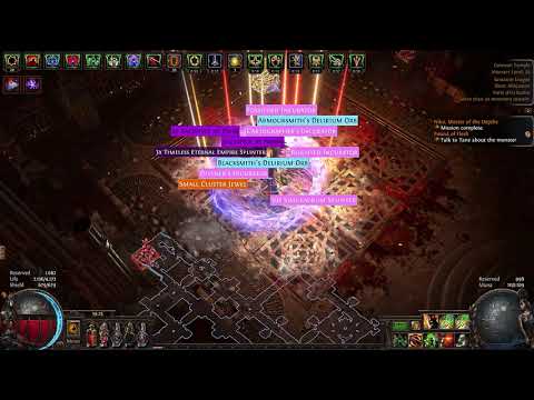 POE 3.20 TOXIC RAIN  Champion - Low Life | SOUL TEATER | T16 Crimson Temple with 8mods+Delirium