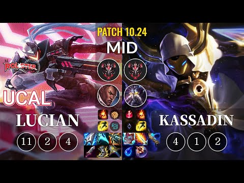 KT Ucal Lucian vs Kassadin Mid - KR Patch 10.24