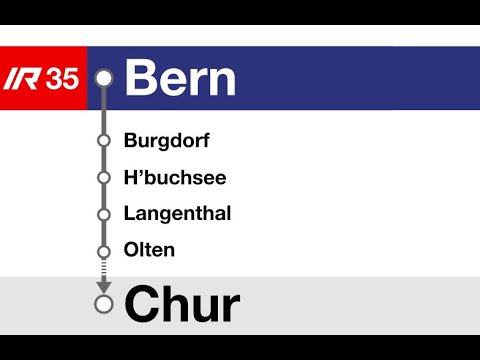 SBB Ansagen » IR35 "Aare Linth" Bern — Chur (2022) | SLBahnen
