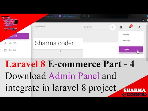 Laravel 8 Admin panel for ecommerce in Laravel | Part 4 Laravel Admin Panel