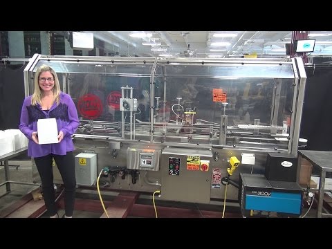 Adco 18TS-35 (Continuous Motion) Top Closer Hot Melt Glue Sealer Demonstration