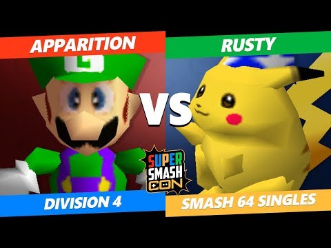 SSC 2019 SSB64 - Apparition (Yoshi, Luigi) Vs. Rusty (Pikachu) Smash 64 Tournament Division 4