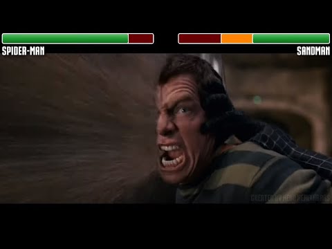 Spider-Man vs. Sandman WITH HEALTHBARS | HD | Spider-Man 3