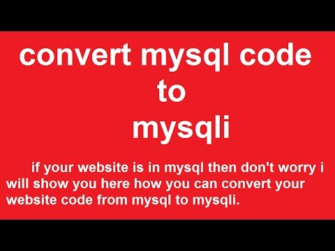 how to convert mysql code to mysqli