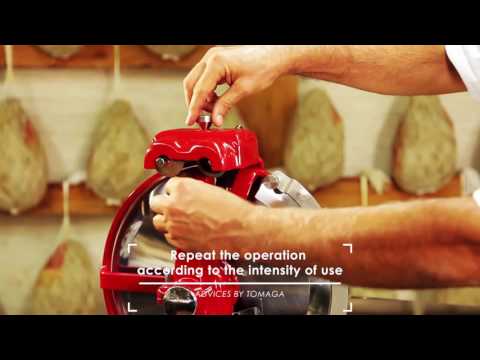 Manual meat slicer Tomaga Imperial i33: how to use it (TUTORIAL - ENGLISH)