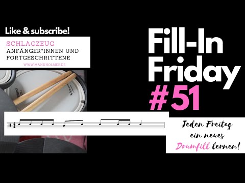 Fill-In Friday 51 - Schlagzeug Übung für Anfänger*innen [Freitags ein neues Drumfill lernen!]