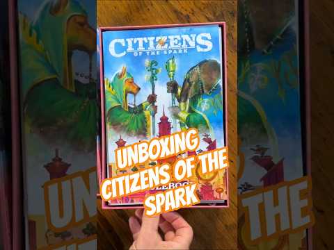 I Teach Her She Wins 1-Minute Unboxing: Citizens of the Spark – What’s Inside? ? #shorts  #bggcommunity #boardgames