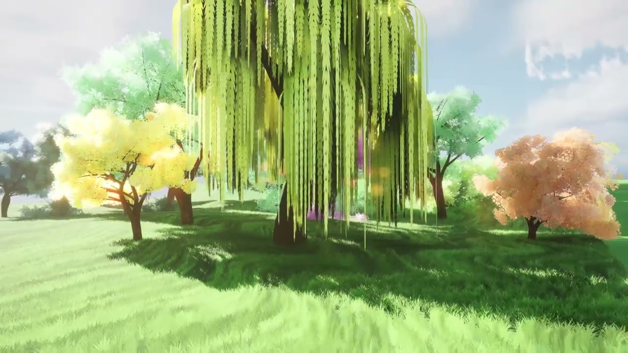 Stylized Peaceful Colorful forest 3D Model